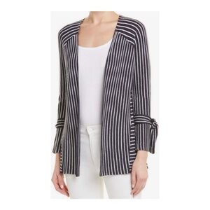 Nic + Zoe Navy/While Stripped Cardigan - Size S - Like New